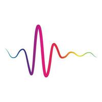 Sound waves vector illustration design template