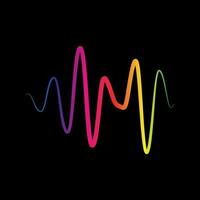 Sound waves vector illustration design template