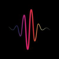 Sound waves vector illustration design template