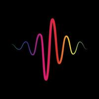 Sound waves vector illustration design template