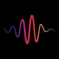 Sound waves vector illustration design template