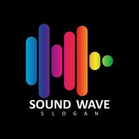 Sound wave illustration logo vector icon template. Audio colorful wave logo. Vector equalizer element