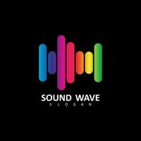 Sound wave illustration logo vector icon template. Audio colorful wave logo. Vector equalizer element