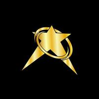 Gold Star icon Template vector illustration design
