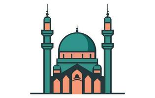 Mosque simple icon, islamic worship place, muslim symbols, vector illustration,Modern Flat Elegant Islamic Mosque Building, Suitable for Diagrams