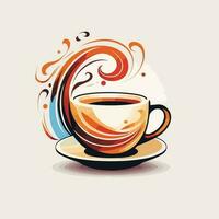 Coffee cup vector logo design,Premium coffee shop logo. Cafe mug icon, Coffee illustration icon