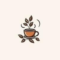 café taza vector logo diseño, prima café tienda logo. café jarra icono,