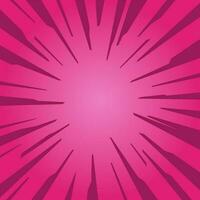 Vintage abstract background pink rays with gradient halftone comics background. vector