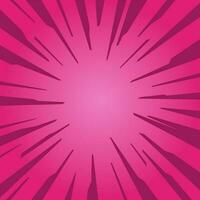 Vintage abstract background pink rays with gradient halftone comics background. vector