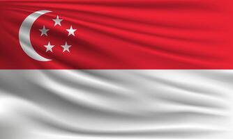 Vector flag of Singapore