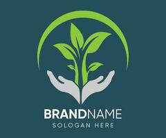 Green sourcing logo design vector template