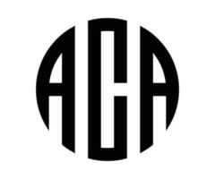 ACA letter logo design vector template