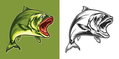 Fish vector design illustration set.