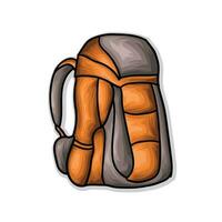 Adventure hiking bag vector design.