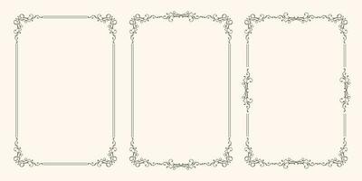 Vector set with swirl frames