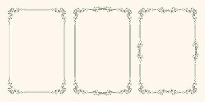 Vector set with swirl frames