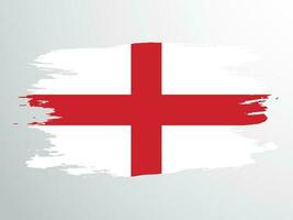 Flag of England painted with a brush vector