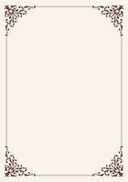 Vector frame with beautiful corners with leaves and swirls