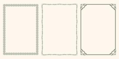 Vector set of elegant frames