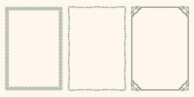 Vector set of elegant frames