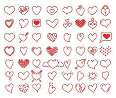 Big collection of hearts. vector