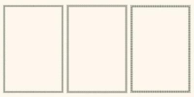 Set of vector vintage frames for documents