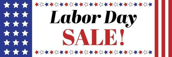 Labor Day SALE, shopping, Stars and Stripes vector