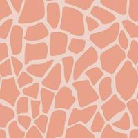 Pink giraffe animal skin seamless pattern design. Vector safari repeat background, rose colored print, cute wallpaper, textile, package design, wrap paper illustration.