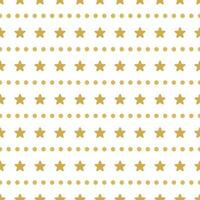 Bright abstract white modern seamless pattern with golden stars and polka dot lines. Vector illustration for wrapping, website, invitation design Shiny gold background Golden texture Festive banner.