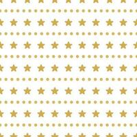 Bright abstract white modern seamless pattern with golden stars and polka dot lines. Vector illustration for wrapping, website, invitation design Shiny gold background Golden texture Festive banner.