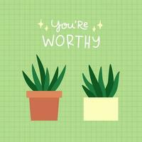 You Are Worthy - Printable Poster vector