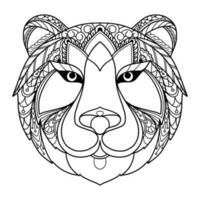 Outline mandala for colouring book vector