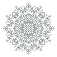 contorno mandala para colorante libro vector