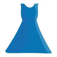 Blue dress illustration vector
