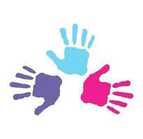 Colorful Handprints Free Vector