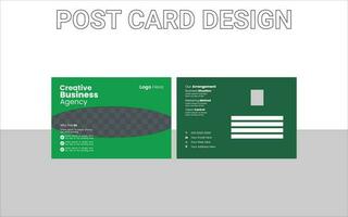 Corporate postcard design template. amazing and modern postcard design. stylish corporate postcard design bundle vector