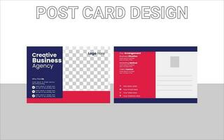 Corporate postcard design template. amazing and modern postcard design. stylish corporate postcard design bundle vector