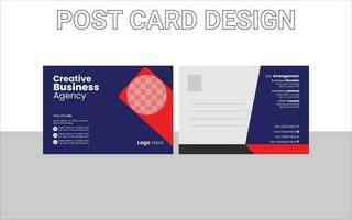 corporativo tarjeta postal diseño modelo. increíble y moderno tarjeta postal diseño. elegante corporativo tarjeta postal diseño haz vector