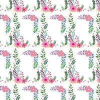 ilustración vectorial de un patrón floral transparente con lindos pájaros en primavera para bodas, aniversarios, cumpleaños y fiestas. diseño para pancarta, afiche, tarjeta, invitación y álbum de recortes vector