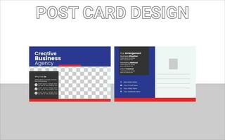 Corporate postcard design template. amazing and modern postcard design. stylish corporate postcard design bundle vector