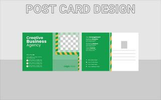 Corporate postcard design template. amazing and modern postcard design. stylish corporate postcard design bundle vector