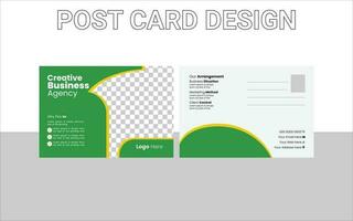 Red Corporate business postcard or EDDM postcard design template vector