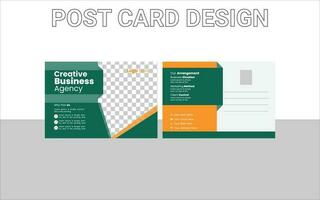 rojo corporativo negocio tarjeta postal o eddm tarjeta postal diseño modelo vector