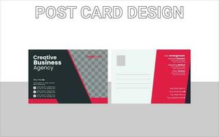 Corporate postcard design template. amazing and modern postcard design. stylish corporate postcard design bundle vector