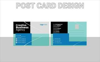 corporativo tarjeta postal diseño modelo. increíble y moderno tarjeta postal diseño. elegante corporativo tarjeta postal diseño haz vector