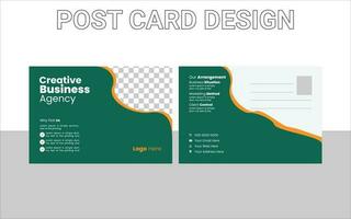 Red Corporate business postcard or EDDM postcard design template vector