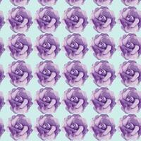 Vector white and blue seamless roses pattern in retro style with trailing vines and large flowers suitable for fabric or interior design