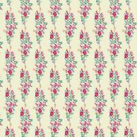 Vector white and blue seamless roses pattern in retro style with trailing vines and large flowers suitable for fabric or interior design