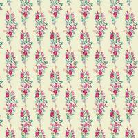 Vector white and blue seamless roses pattern in retro style with trailing vines and large flowers suitable for fabric or interior design