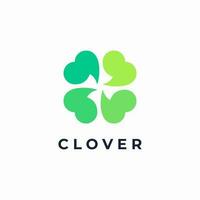 abstract clover leaf logo design vector